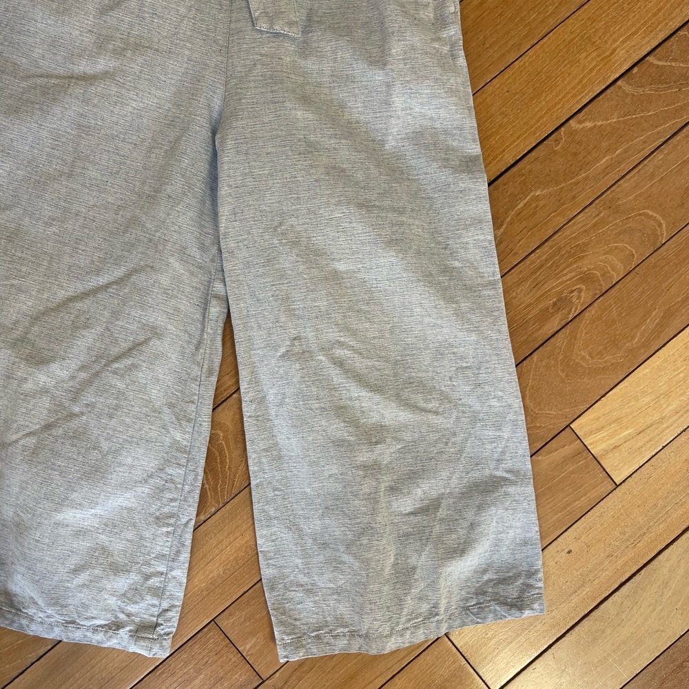 People Tree Organic Cotton Gray Wide-Leg Jumpsuit Belted Size 8 - Picture 6 of 13